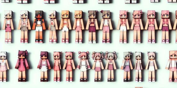 Design Your Perfect Aesthetic Girl with These Minecraft Skin Templates